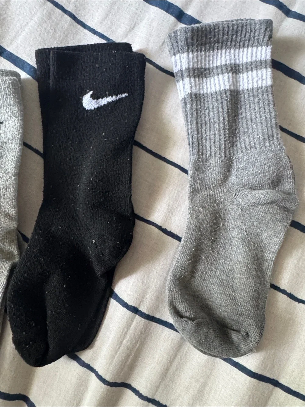 Nike Black & Gray Athletic Crew Socks – 6-Pack